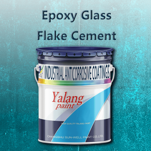 Epoxy glass flake cement