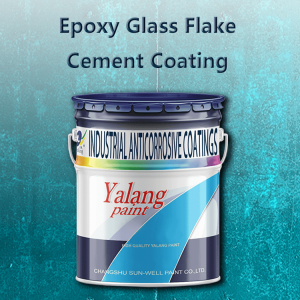 Epoxy glass flake cement coating